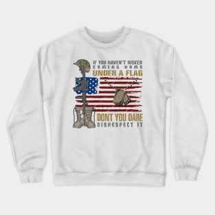 Patriotic Do not Disrespect the Flag Crewneck Sweatshirt